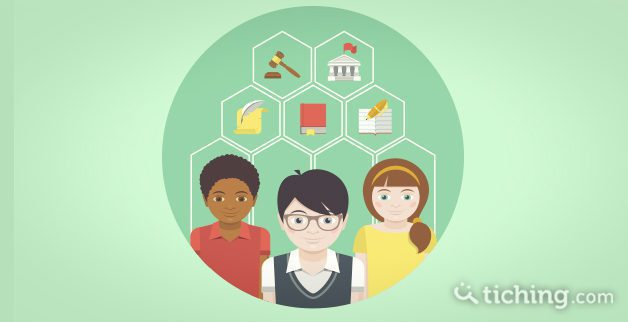 Estudiantes en una clase de humanidades